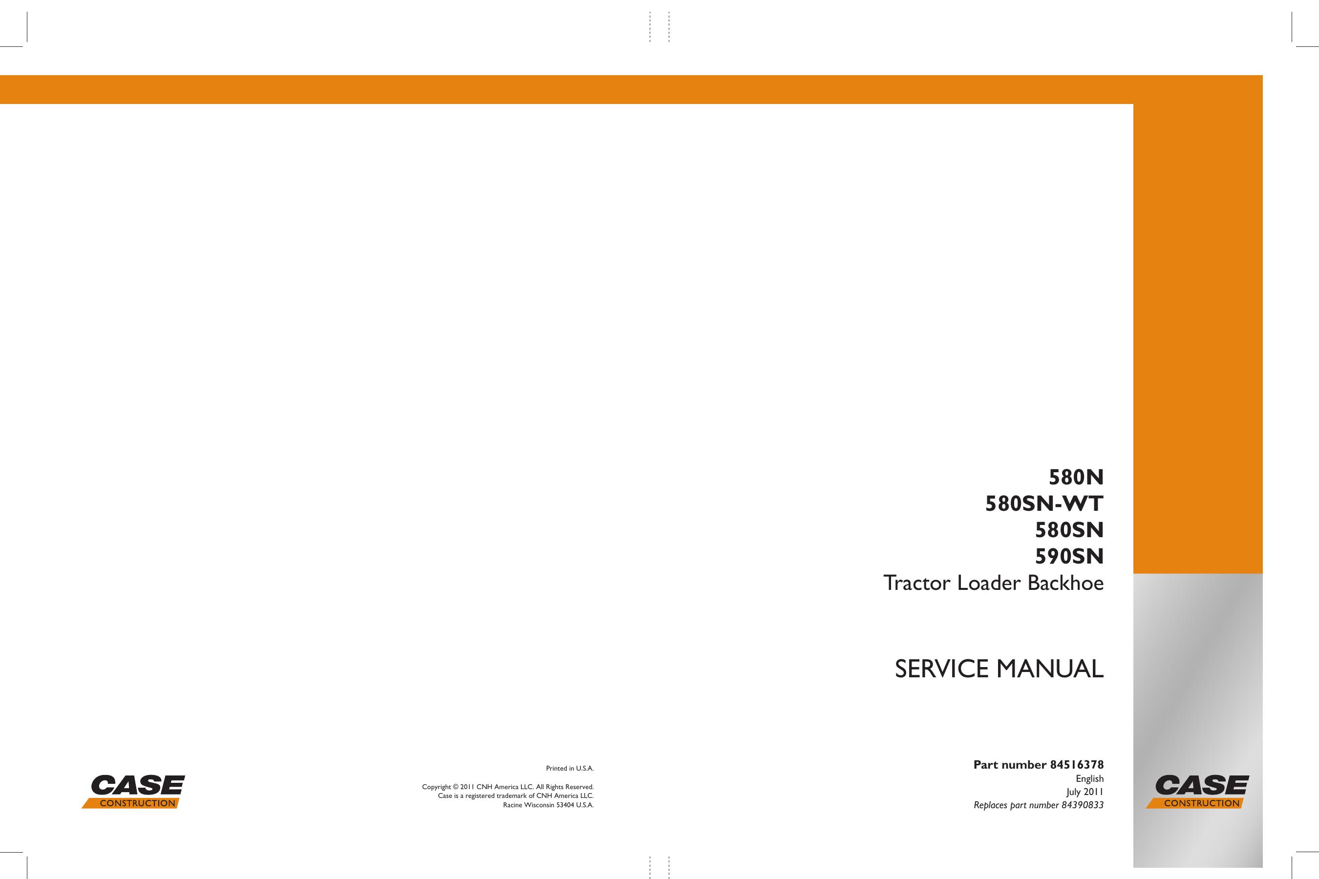 580N Backhoe Service Manual
